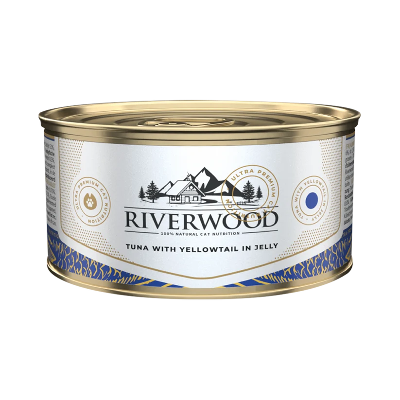 Riverwood Mokra karma dla kotów - Tuńczyk z Seriolą (Yellowtail) w galaretce (85g)