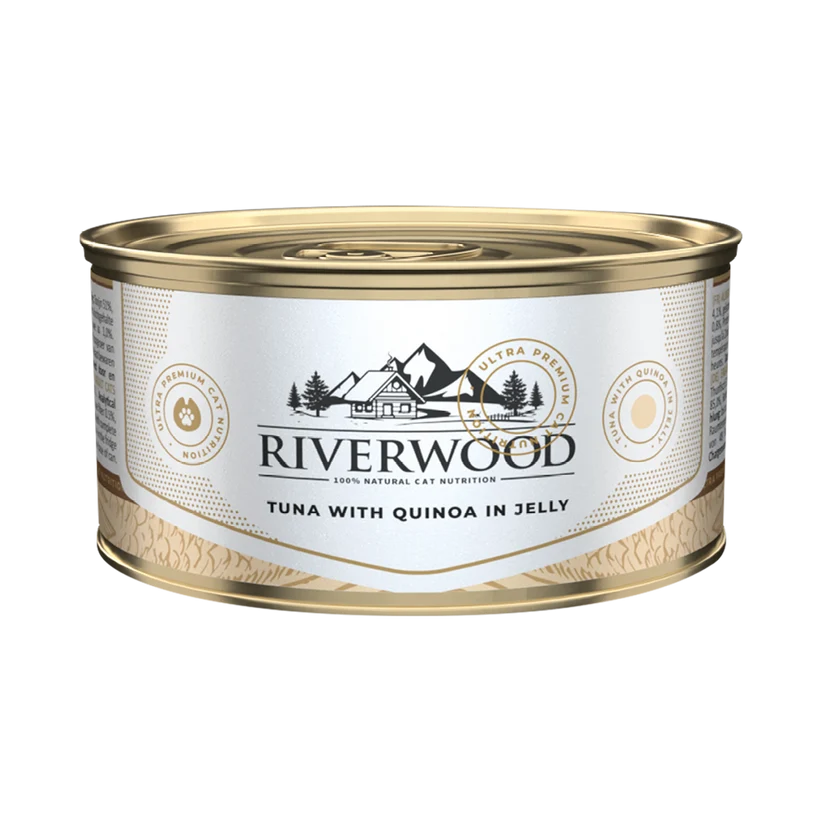 Riverwood Mokra karma dla kotów - Tuńczyk z Komosą ryżową (Quinoa) w galaretce (85g)