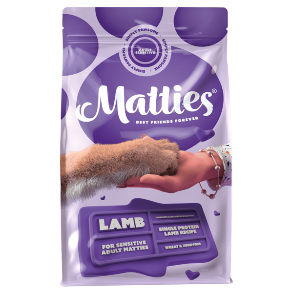 Matties Premium Sucha karma dla psów Adult Sensitive - Jagnięcina (3kg) (fioletowy)