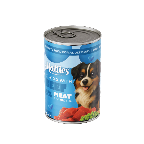 Matties Mokra karma dla psów - Wołowina (400g)