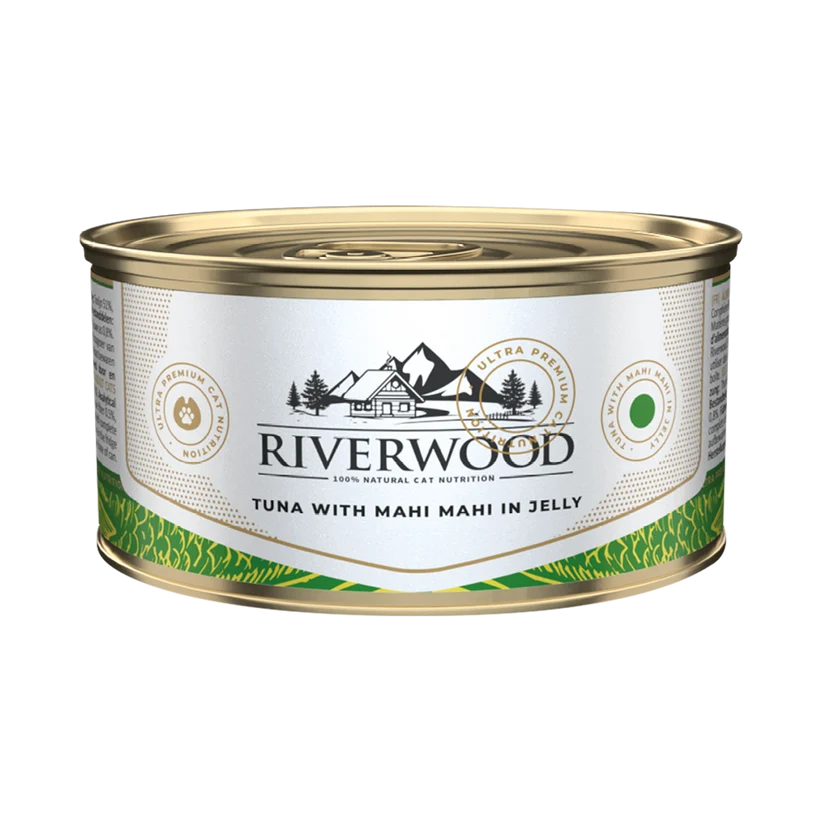 Riverwood Mokra karma dla kotów - Tuńczyk z Koryfeną (Mahi Mahi) w galaretce (85g)