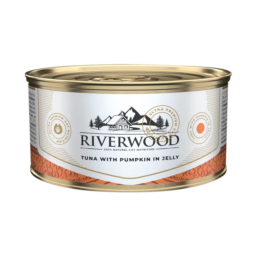 Riverwood Mokra karma dla kotów - Tuńczyk z Dynią w galaretce (85g)