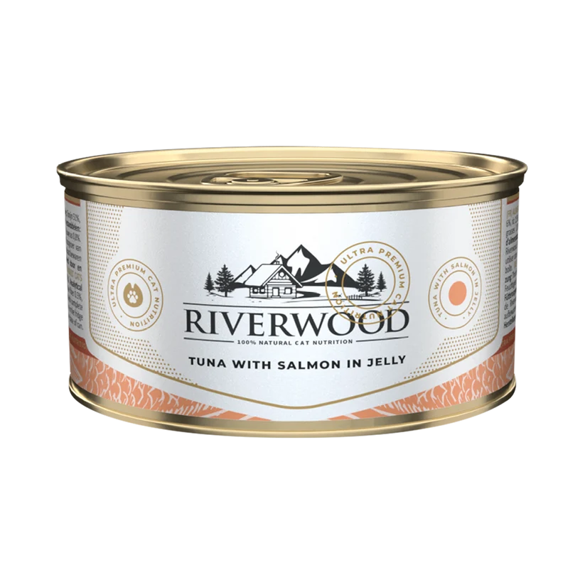 Riverwood Mokra karma dla kotów - Tuńczyk z Łososiem w galaretce (85g)
