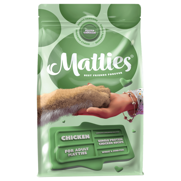 Matties Premium Sucha karma dla psów Adult - Kurczak (3kg) (zielony)