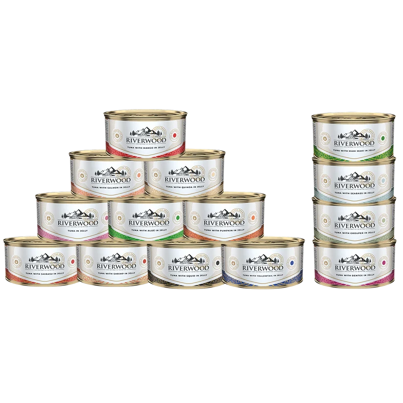 Riverwood Mokra karma dla kotów – Zestaw Degustacyjny (14 puszek) – Caviar For Cats
