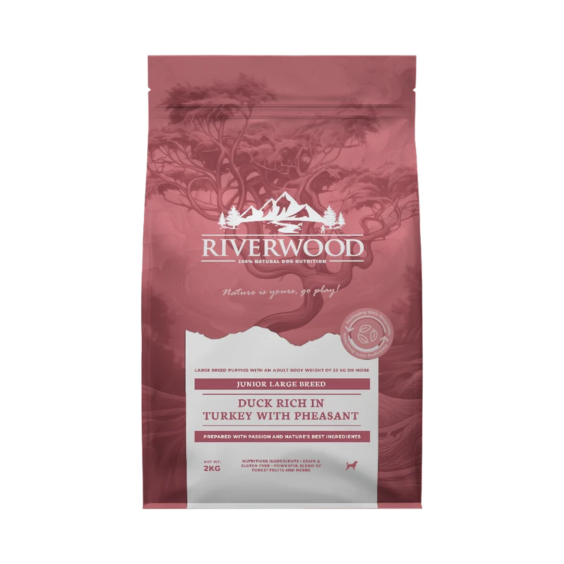 Riverwood Sucha karma Junior dla psów dużych ras - Kaczka i Indyk (2kg)