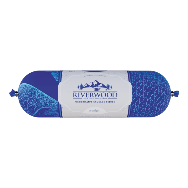 Riverwood Kiełbasa dla psów - Dorsz (800g)