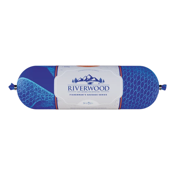 Riverwood Kiełbasa dla psów - Dorsz i Łosoś (800g)